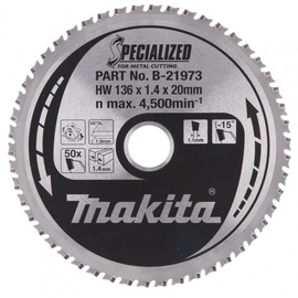 Griešanas disks Makita B-21973, 136 mm x 1.4 mm x 20 mm