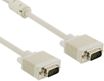 4World SVGA Monitor Cable D-Sub Ferrite 3m Grey