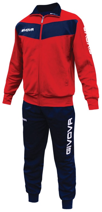 Спортивный костюм, мужские Givova Visa, синий/белый/красный, XS
