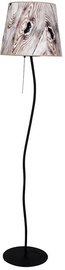 Wofi Ancona Floor Lamp 60W E27 Black/Wood 060208
