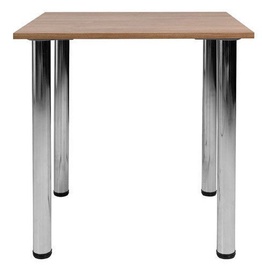 Обеденный стол Black Red White Mikla, коричневый/дубовый, 750 мм x 750 мм x 730 мм