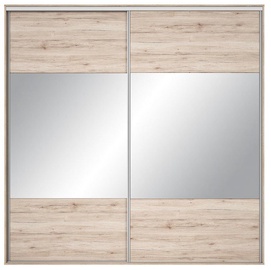 Black Red White Wardrobe Front Nadir 230-240 San Remo Oak w/ Mirror