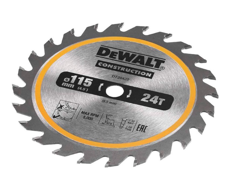 Пильный диск Dewalt DT20420-QZ, 115 мм x 9.5 мм