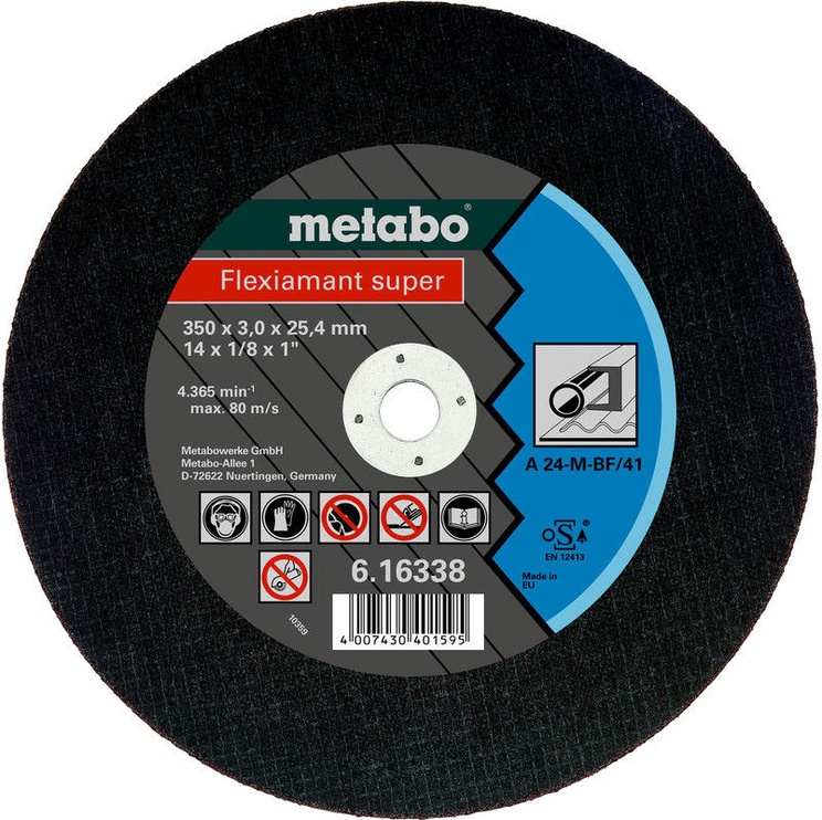 Пильный диск для углошлифовальной машины Metabo, 350 мм x 3 мм x 25.4 мм
