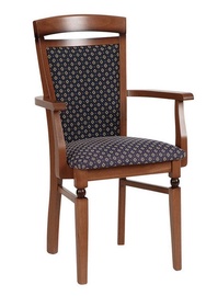 Ēdamistabas krēsls Black Red White Bawaria Walnut/Black, 1 gab.