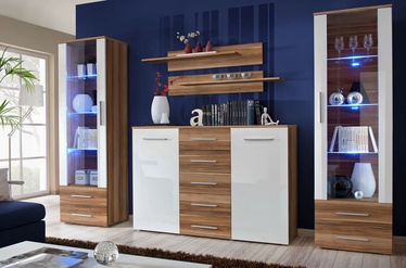 ASM Galino D Wall Unit Plum/White Gloss/Plum