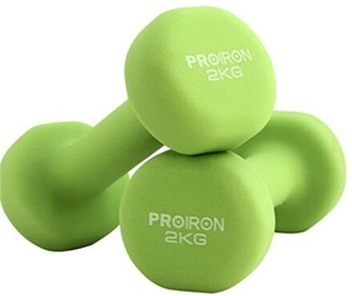 ProIron Neoprene Dumbbell Set Green 2x2kg