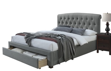 Кровать Avanti, 170 x 200 cm, серый/ореховый, с решеткой