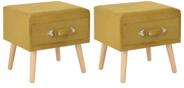 Ночной столик VLX Bed Side Mustard, желтый, 40x35x40 см
