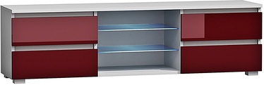 ТВ стол Pro Meble Milano 150 With Light White/Red, 1500x350x420 мм