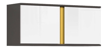 Black Red White Graphic Hanging Cabinet Grey/White Glossy