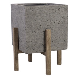 Home4you Sandstone Flowerpot 59.5x59.5x75cm Gray
