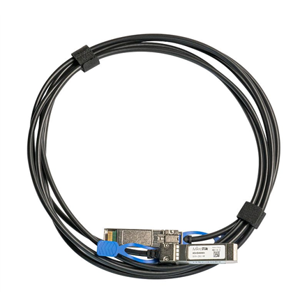 Tīkla kabelis MikroTik XS+DA0001, 1 m, melna