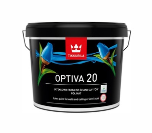 Vandeniniai akriliniai dažai Tikkurila Optiva 20 BA, balti, 9 l