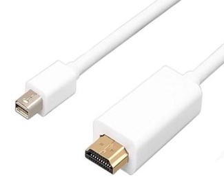 Laidas Savio DisplayPort Mini - HDMI Mini DisplayPort, HDMI, 1.8 m, balta