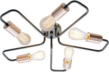 Candellux Herpe 35-66930 Ceiling Lamp 5x60W E27 Black/Copper