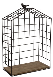 Home4you Wall Shelf Bird Cage Black Large