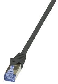 Провод Logilink Cat.6A from Cat.7 600 MHz S/FTP PIMF PrimeLine RJ-45 8P8C, RJ-45 8P8C, 30 м, черный