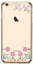 X-Fitted Lucky Flower Swarovski Crystals Back Case For Apple iPhone 6/6s Gold