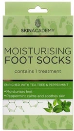 Skin Academy Moisturising Foot Socks Tea Tree & Peppermint 1pcs