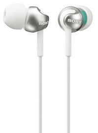 Наушники Sony MDR-EX110AP/W in-ear, белый/серебристый