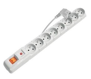HSK Data Power Strip 8 Outlet Grey 1.5m