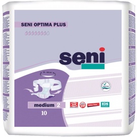 Seni Optima Plus Adult Diapers With Adjustable Hip Bands 10pcs Medium