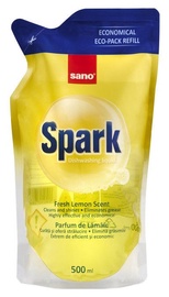 Sano Spark Dishwashing Liquid With Fresh Lemon Scent Refill 500ml
