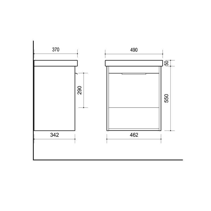 Шкаф для ванной Domoletti, белый, 35 x 50 см x 55 см