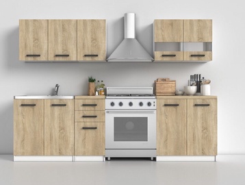 Virtuves komplekts Top E Shop Kitchen Furniture Set White Oak Sonoma