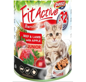 Konservuotas ėdalas suaugusioms katėms Fit Active, su vištiena, 415 gr