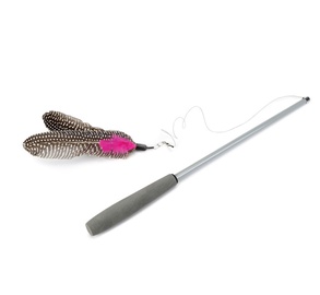 Rotaļlieta kaķim Beeztees Twisty Telescopic Cat Fishing Rod, 43 cm