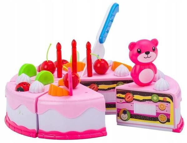 Mänguköögi tarbed, köögi mänguasjad, tordikomplekt EcoToys Birthday Set, mitmevärviline