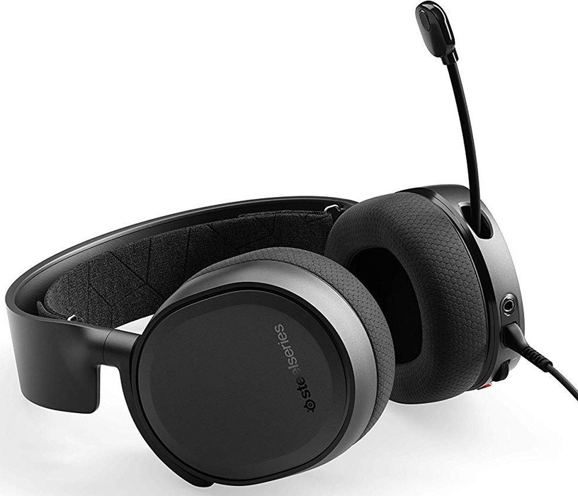 Vadu spēļu austiņas Steelseries Arctis 3 2019 Edition, melna