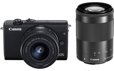 Canon EOS M200 + EF-M 15-45mm + 55-200mm IS STM Black