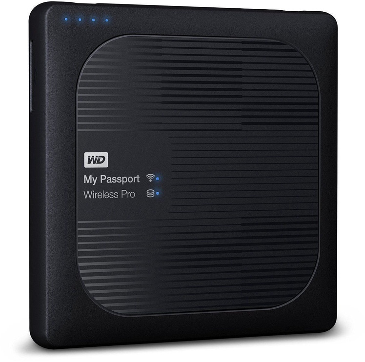 Kietasis diskas Western Digital My Passport Wireless Pro, HDD, 2 TB, juoda
