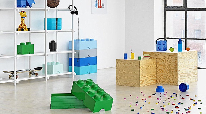 Uzglabāšanas kaste LEGO® Storage Brick 8 Large Turquoise, 12.1 l, zila, 50 x 25 x 18 cm