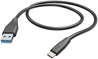 Провод Hama, USB Type C/USB, черный