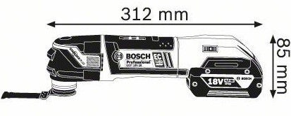 Akumuliatorinis daugiafunkcis įrankis Bosch GOP, 18 V