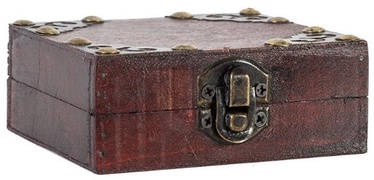 Home4you Wooden Chest With Studs BAO 10x10xH4cm Red