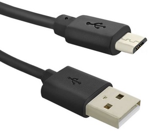 Провод Qoltec USB 2.0 A male, Micro USB B male, 1 м, черный