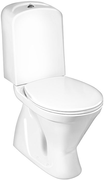Туалет, напольный Gustavsberg Nordic3 3500, с крышкой, 355 мм x 660 мм
