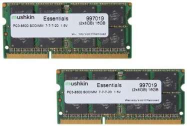 Operatīvā atmiņa (RAM) Mushkin Essentials 997019 DDR3 (SO-DIMM) 16 GB