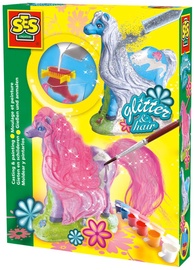 SES Creative Glitter Hair Horses Casting And Painting Set 01272