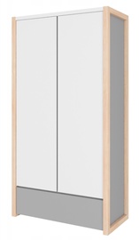 Skapis Bellamy Pinette White/Light Gray, 100x50x190 cm