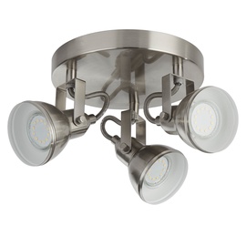 Retro stiliaus kryptinis šviestuvas Searchlight Focus 1543SS, 3 x 10W GU10