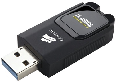 USB atmintinė Corsair Voyager Slider X1, juoda, 256 GB