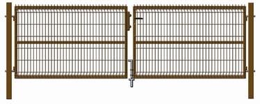 Sektsioonidega kaheleheline värav. 4000x1230mm