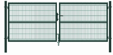 Ворота с сегментным заполнением Garden Center RAL6005, 400 см x 153 см, зеленый
