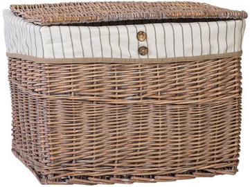 Home4you Basket Willi 2 With Lid 58x38xH42cm Light Brown